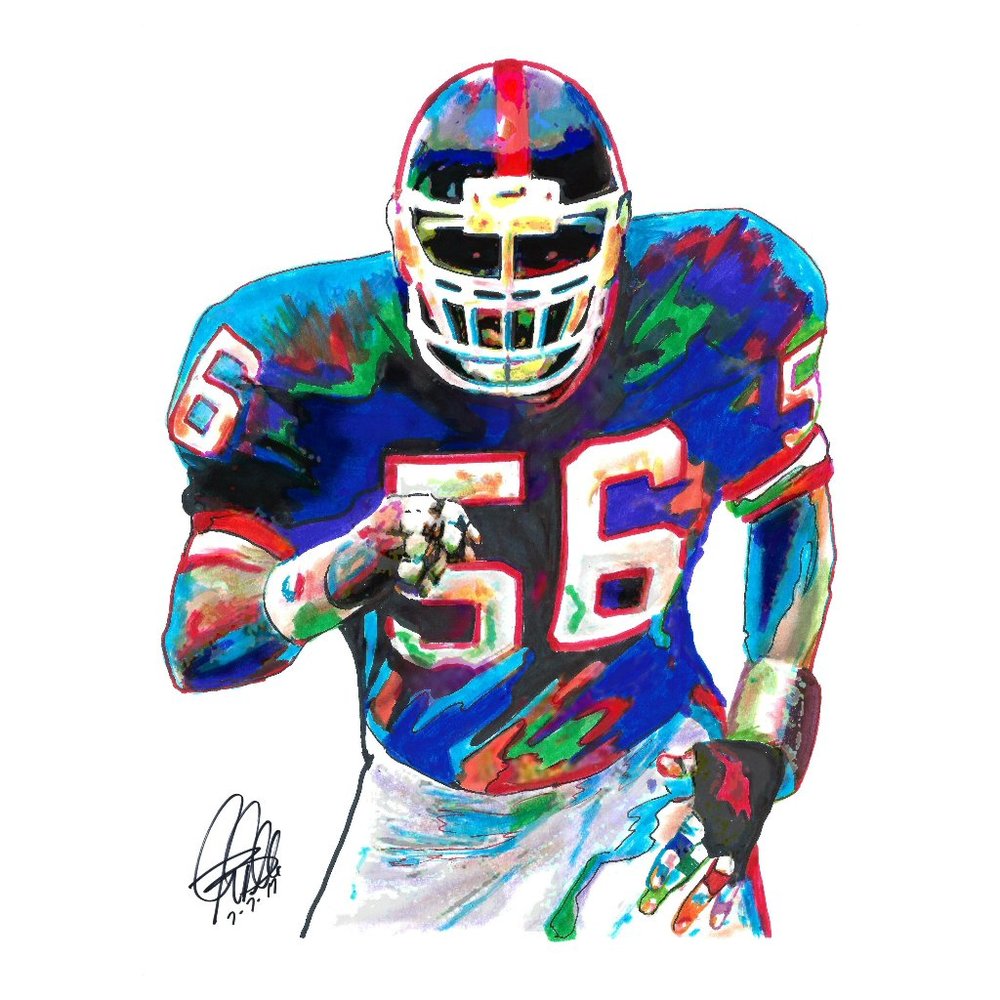 Lawrence Taylor New York Giants Football Sports Poster Print Wall Art 18x24